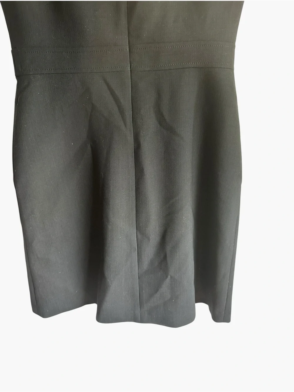 Tory Burch Black Wool Blend Sleeveless Sheath Dress | Size 10 | Pockets - Picture 7 of 11